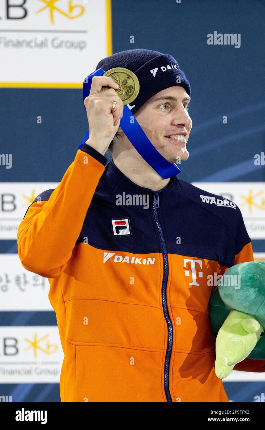 Student L Van T Wout SEOUL - Jens van 't Wout wins bronze in the 500 meters during the Short