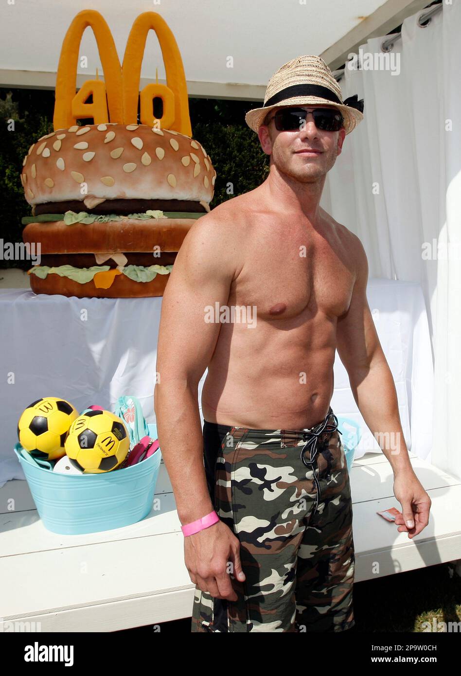 Actor Ian Ziering poses for photographers at the 40th Birthday party