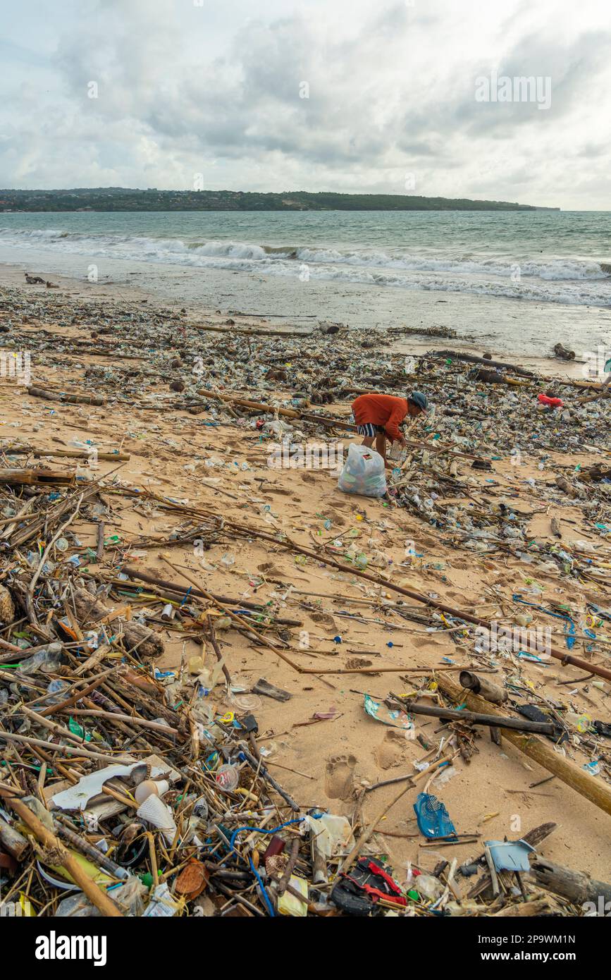 Jimbaran Beach, Indonasia - February 13.2023: Jimbaran beach on Bali ...