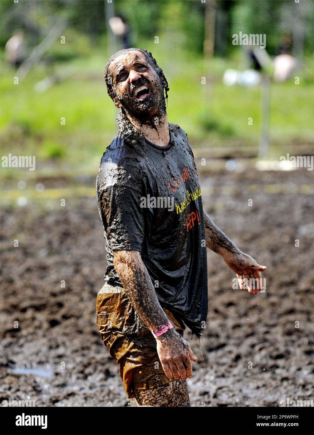 A player reacts during action at the Swamp Soccer World Championships ...