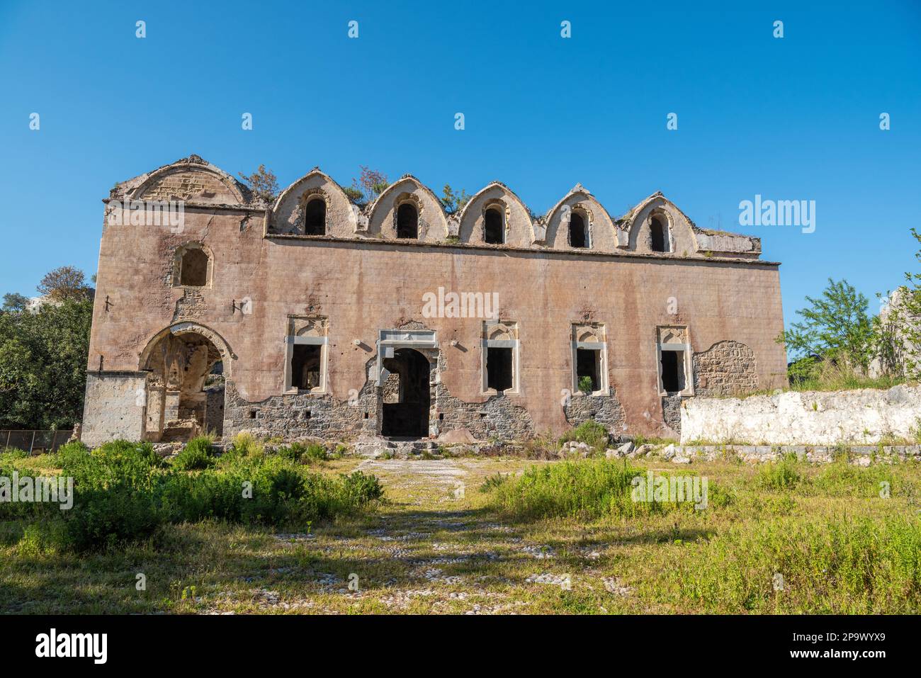 Ruined Taksiyarhis Upper Church Of Kayakoy Levissi Abandoned Village