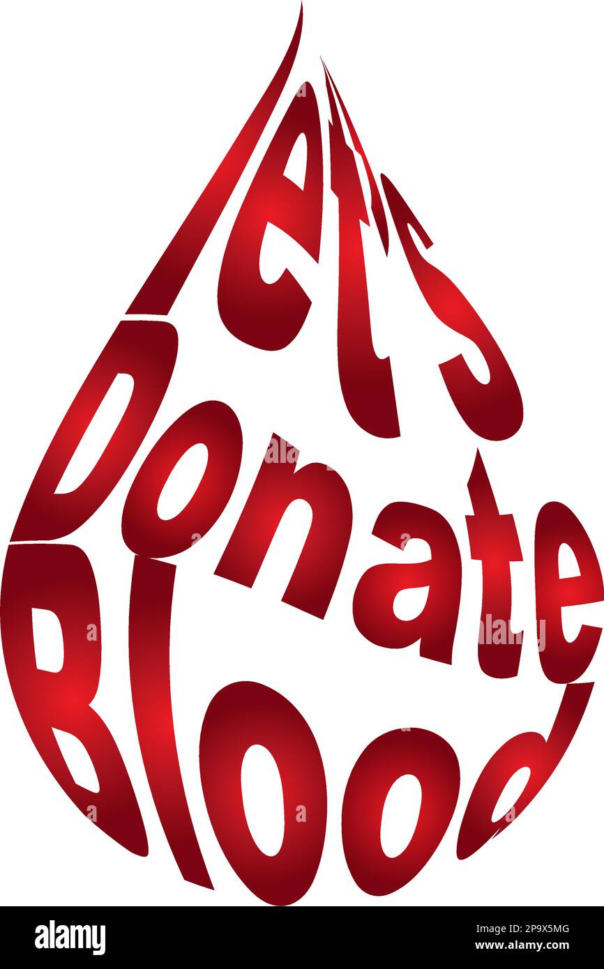 blood donation campaign logo vector illustration template design Stock