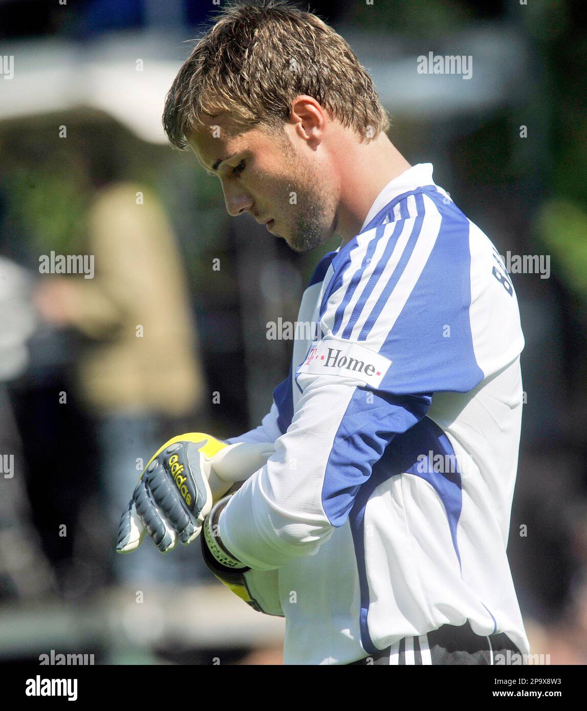 New Bayern goalkeeper Michael Rensing is pictured during a friendly ...