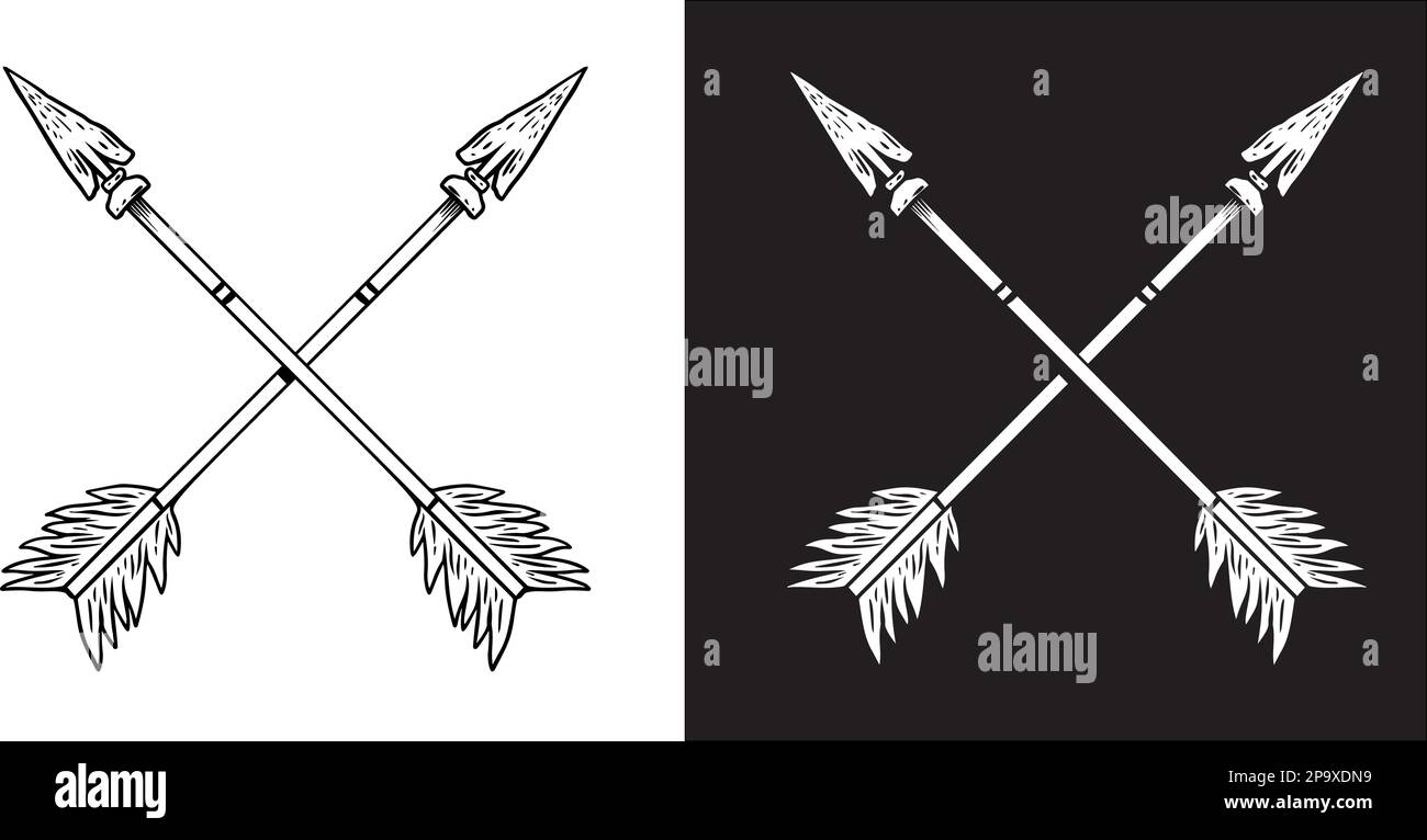 Indian arrow cross isolated icon hi-res stock photography and images ...