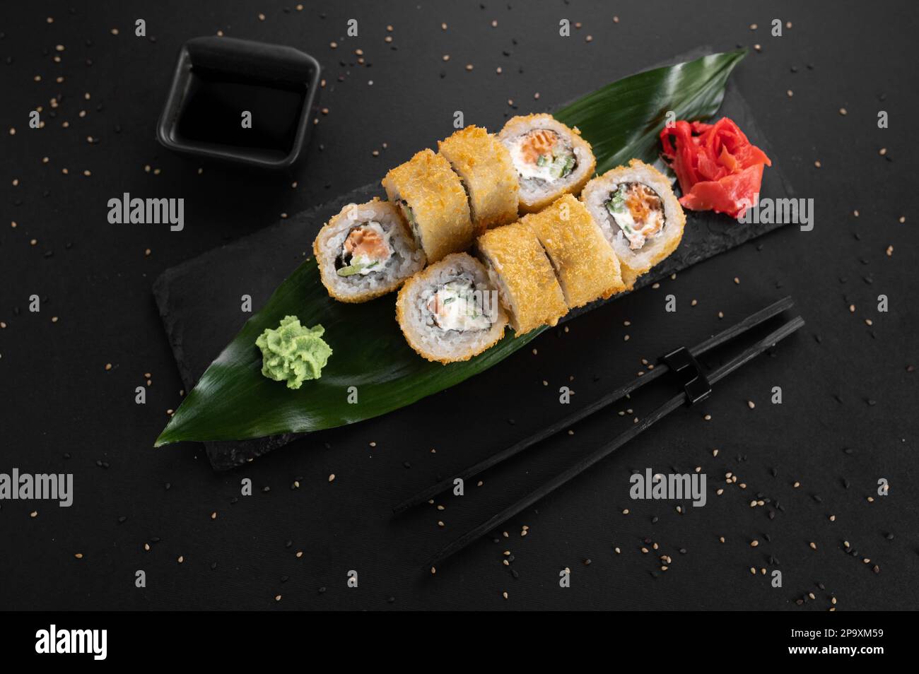 Deep fried sushi roll salmon hires stock photography and images Alamy