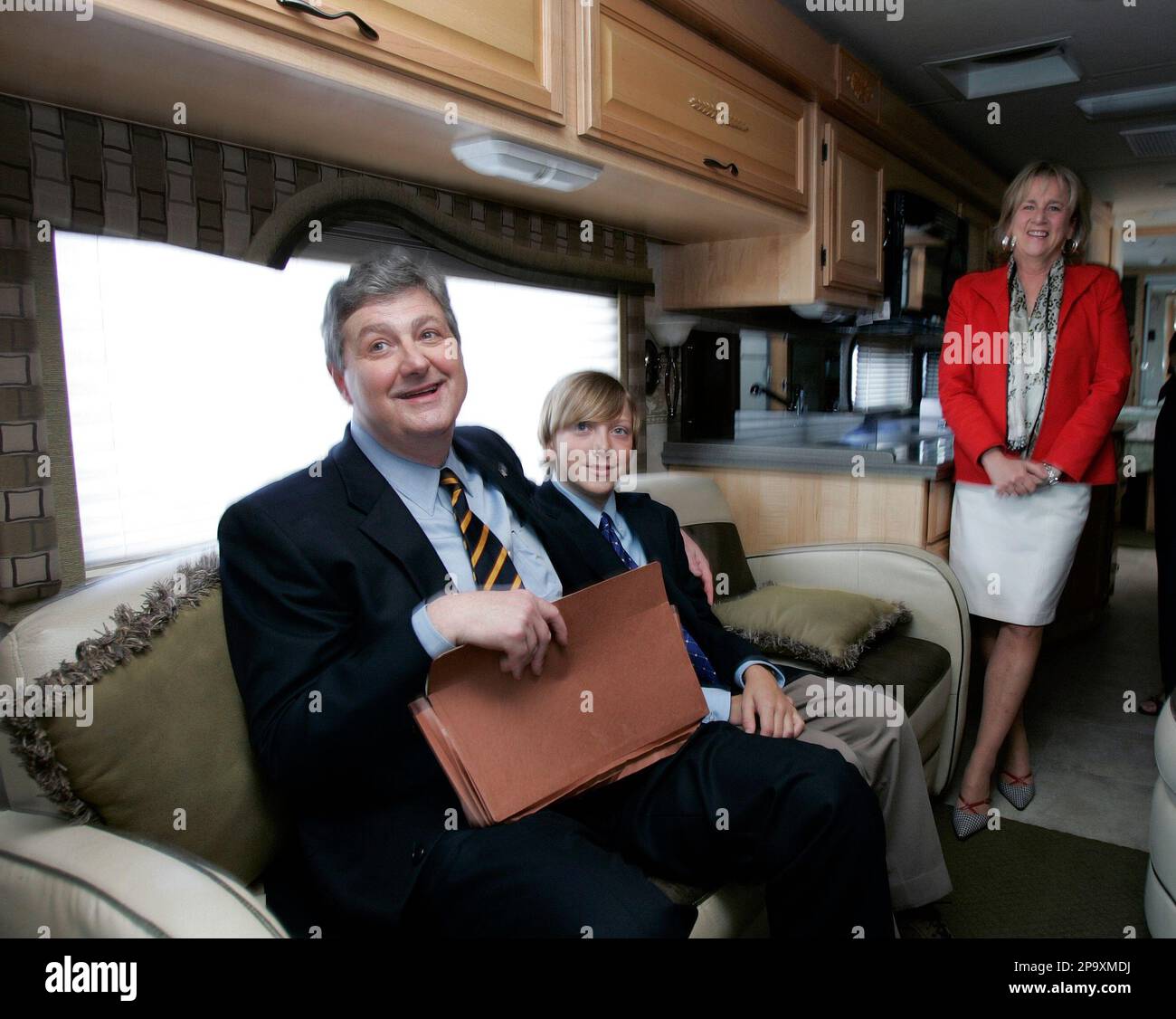 Republican State Treasurer John Kennedy, joined by his wife Becky and