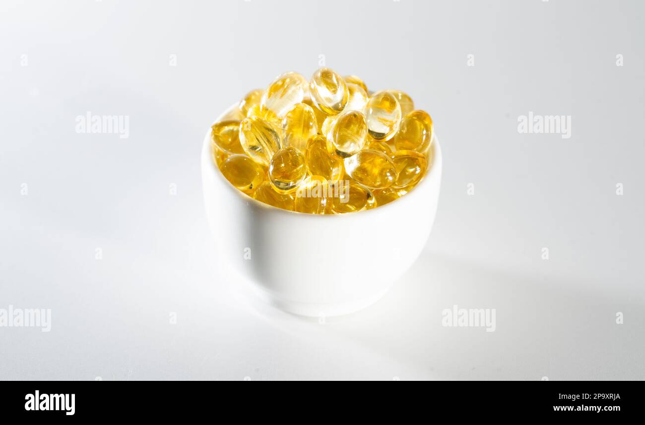 Vitamin D, omega 3, omega 6, Food supplement oil filled fish oil