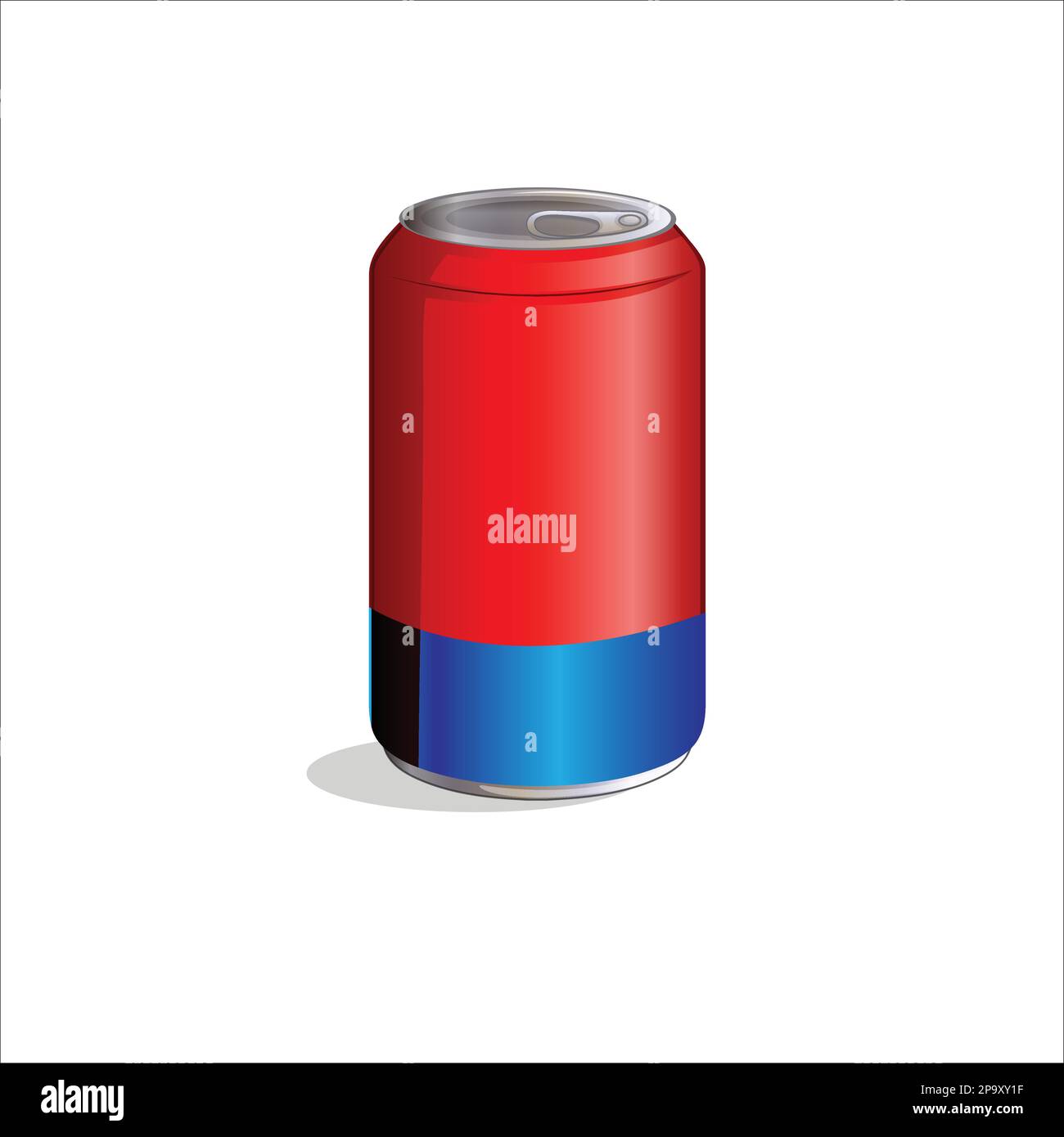 Red cartoon soda or soft drink can with a smiling face isolated on