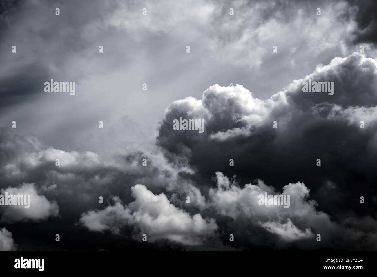 Dramatic Dark Rain Clouds before Thunder Storm for Background Stock ...