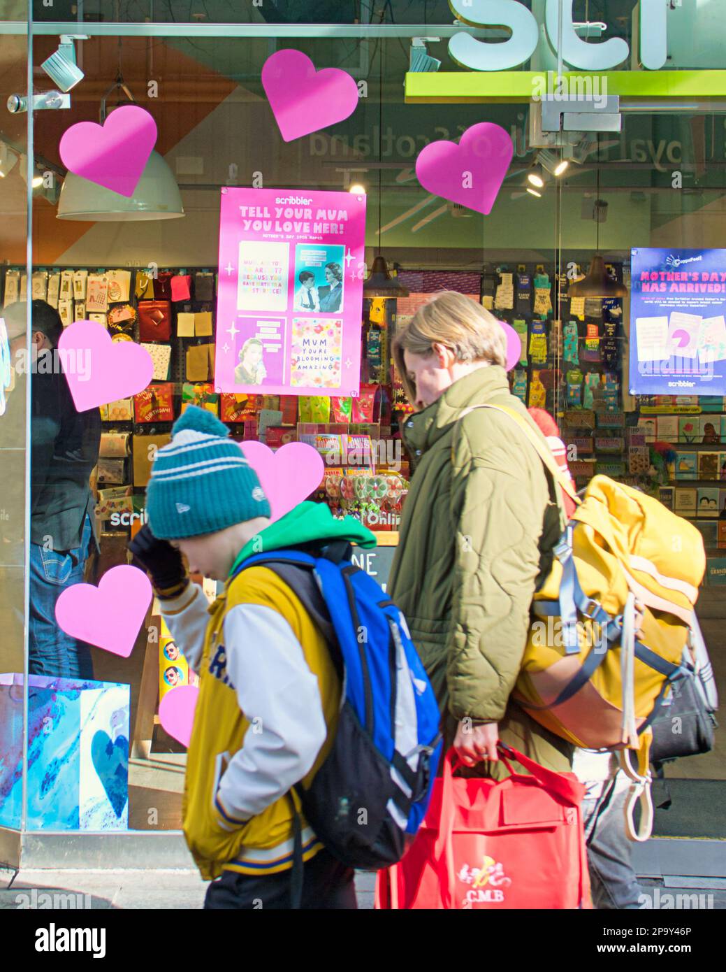 Glasgow, Scotland, UK 11th March, 2023. Mothers day shopping on the retail capital and style mile of Scotland  Buchanan. Argyll and sauchiehall street. Credit Gerard Ferry/Alamy Live News Stock Photo