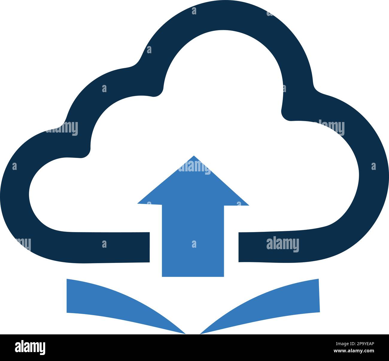 Cloud upload icon isolated on white background. Simple vector ...