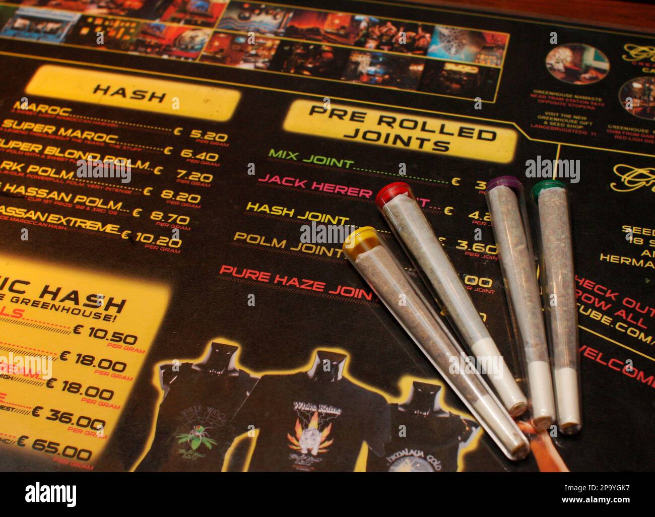 is tobacco legal in amsterdam Pre-rolled joints with tobacco are seen at The Green House coffee shop,  Amsterdam, Netherlands, Sunday June 15, 2008. Amsterdam's marijuana bars  may be facing the ultimate buzz kill: a smoking ban. On