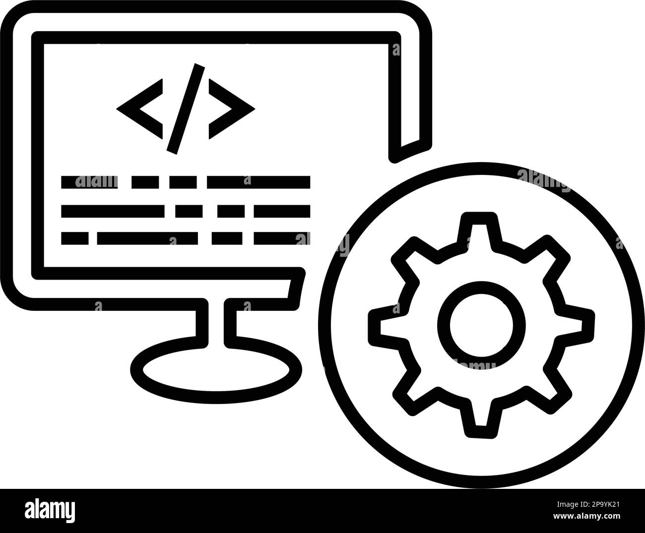 Coding input, programming icon. Beautiful design and fully editable vector for commercial use, printed files and presentations, Promotional Materials, Stock Vector