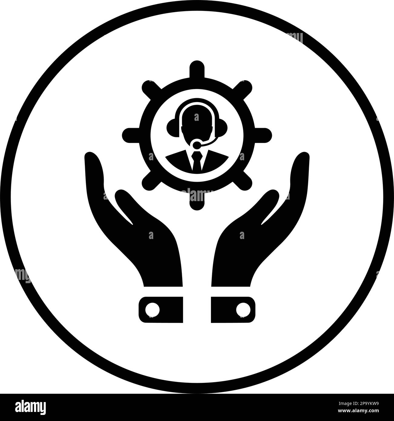 Business Support icon symbol for use on mobile apps, print media and web design or any type of design projects. Stock Vector