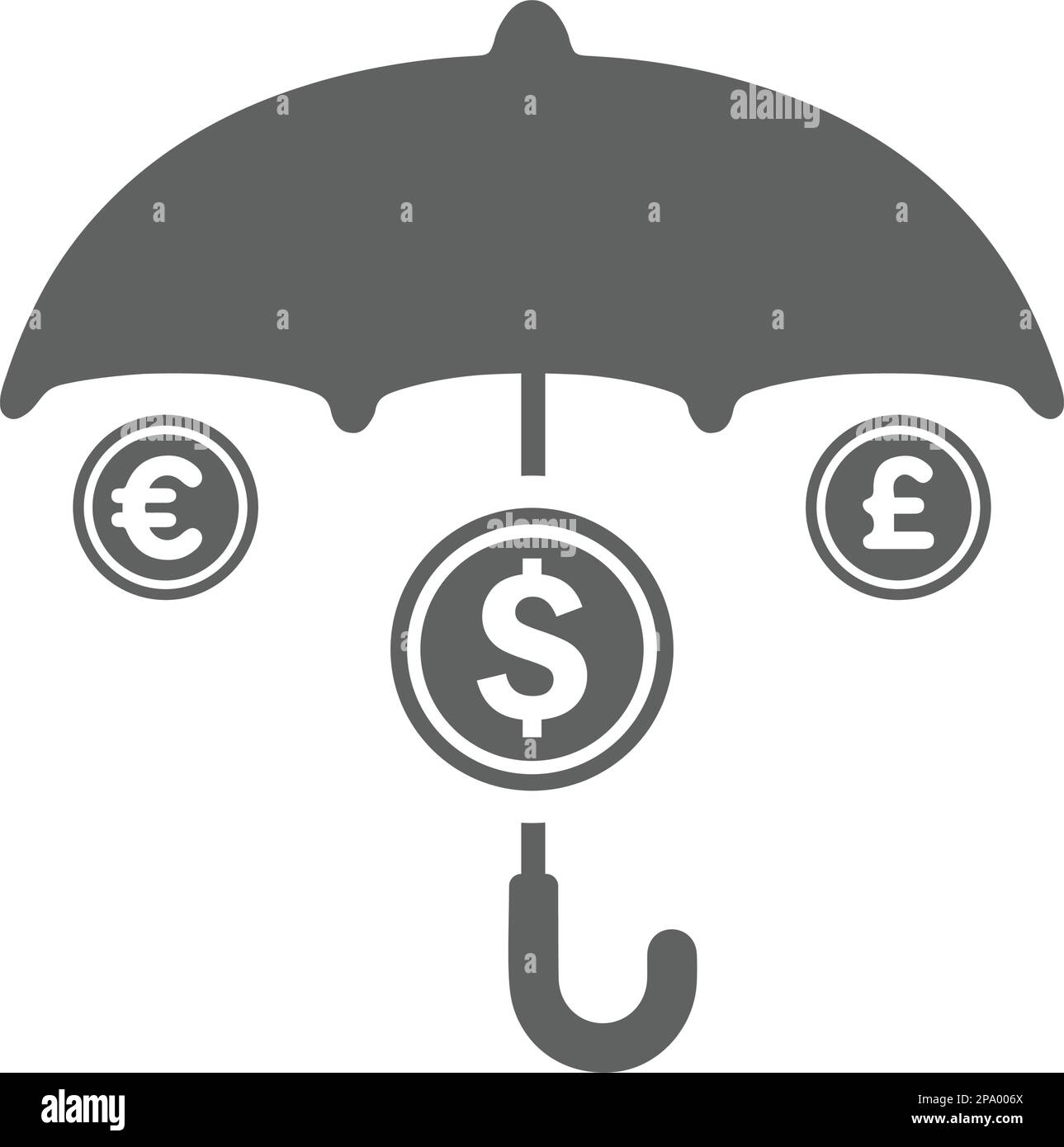 Finance insurance, protection, secure investment, umbrella icon. Use
