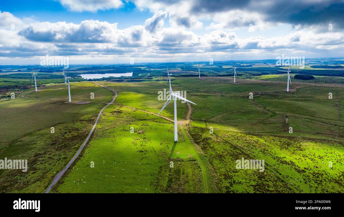 On shore British Windfarms Green Rigg Wind farm Stock Photo Alamy
