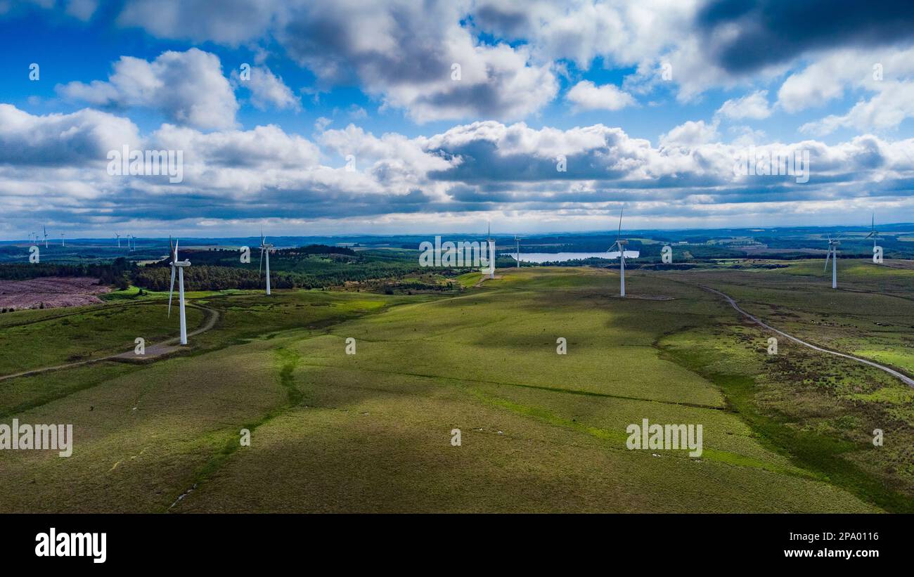 On shore British Windfarms Green Rigg Wind farm Stock Photo Alamy