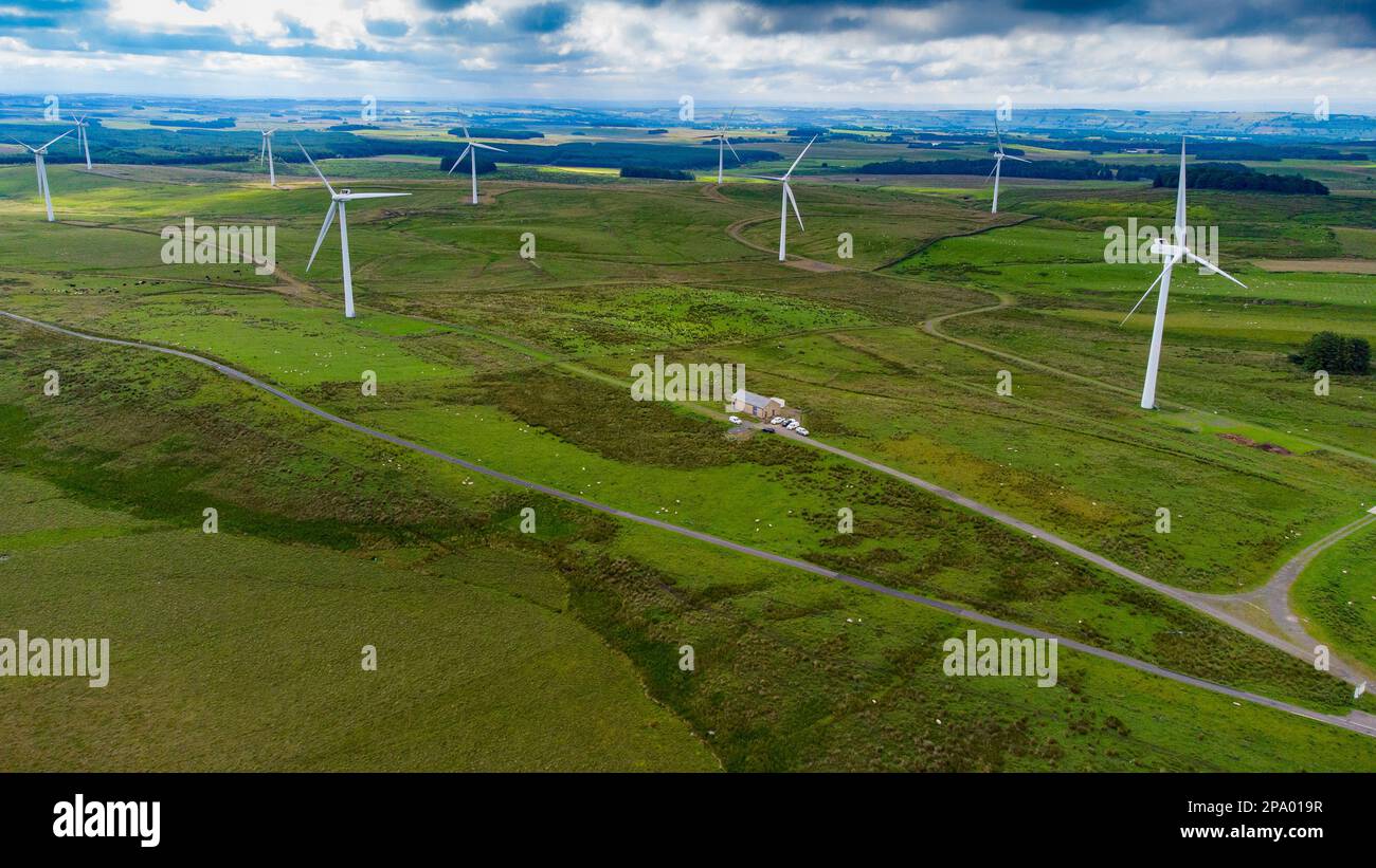 On shore British Windfarms Green Rigg Wind farm Stock Photo Alamy