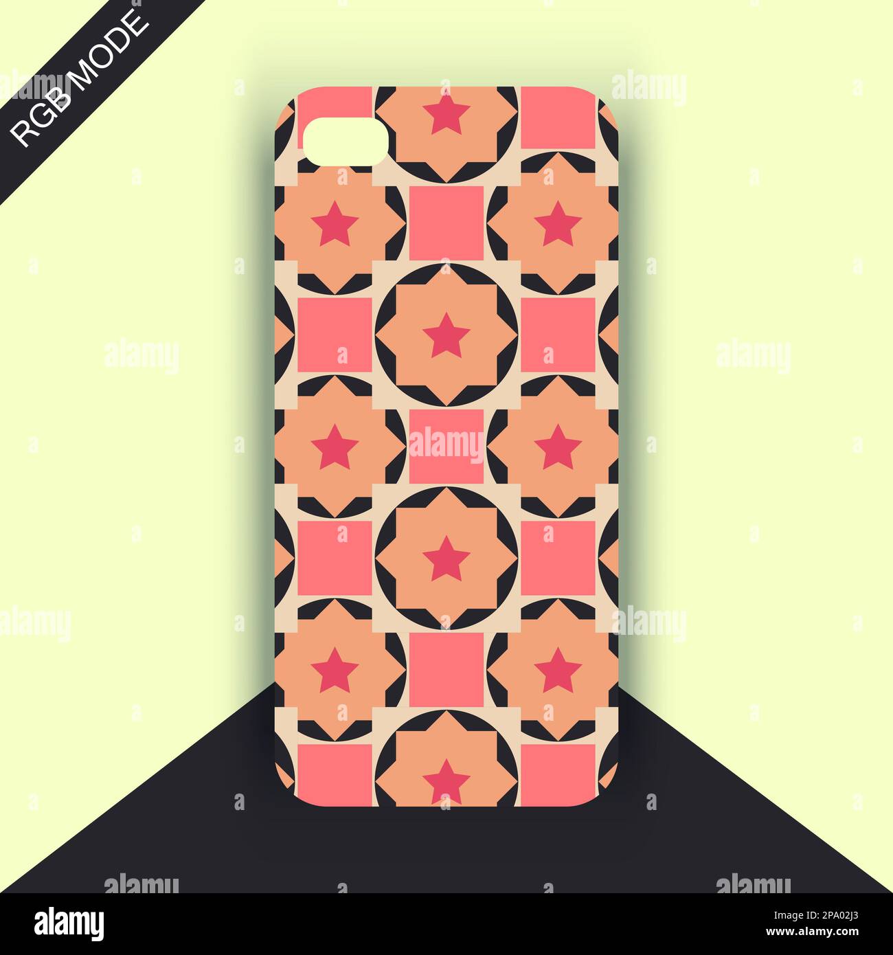 Mobile Phone Cover Design Mockup Vector Case Cover Design Mockup Stock