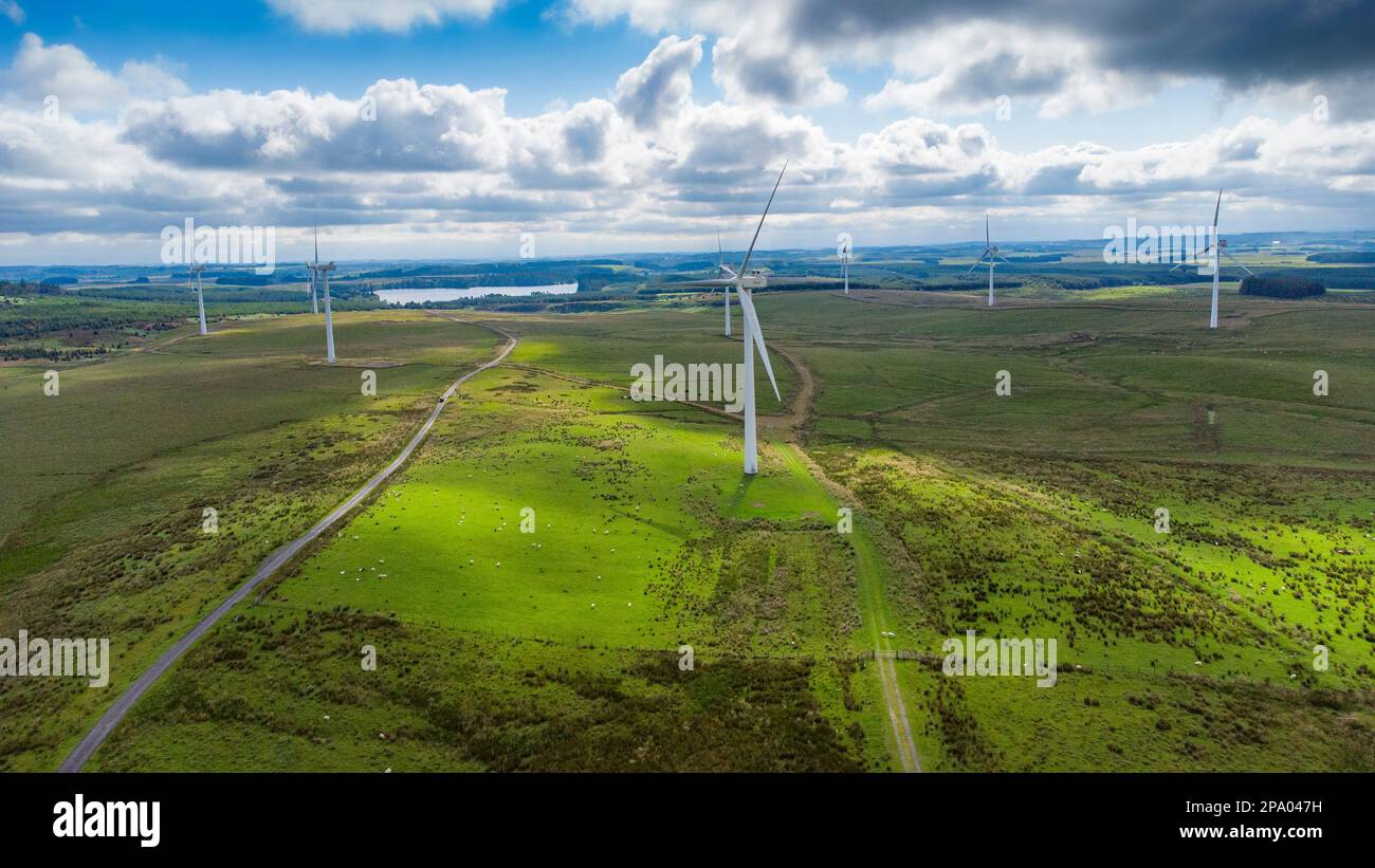 On shore British Windfarms Green Rigg Wind farm Stock Photo Alamy
