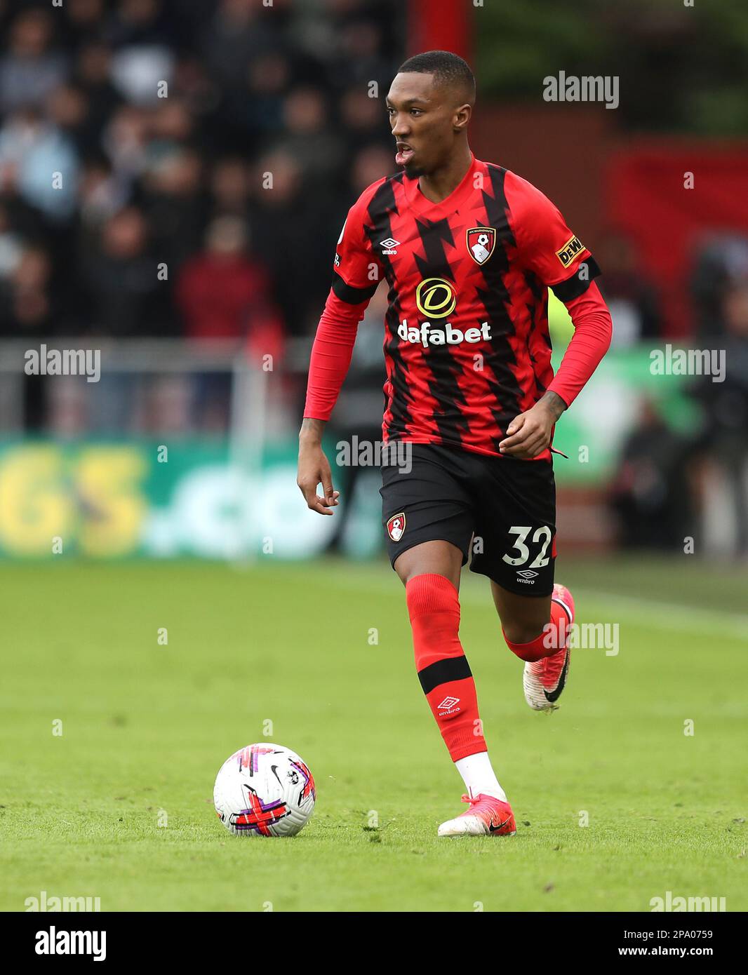 Bournemouth's Jaidon Anthony in action during the Premier League match at  the Vitality Stadium, Bournemouth. Picture date: Saturday March 11, 2023  Stock Photo - Alamy
