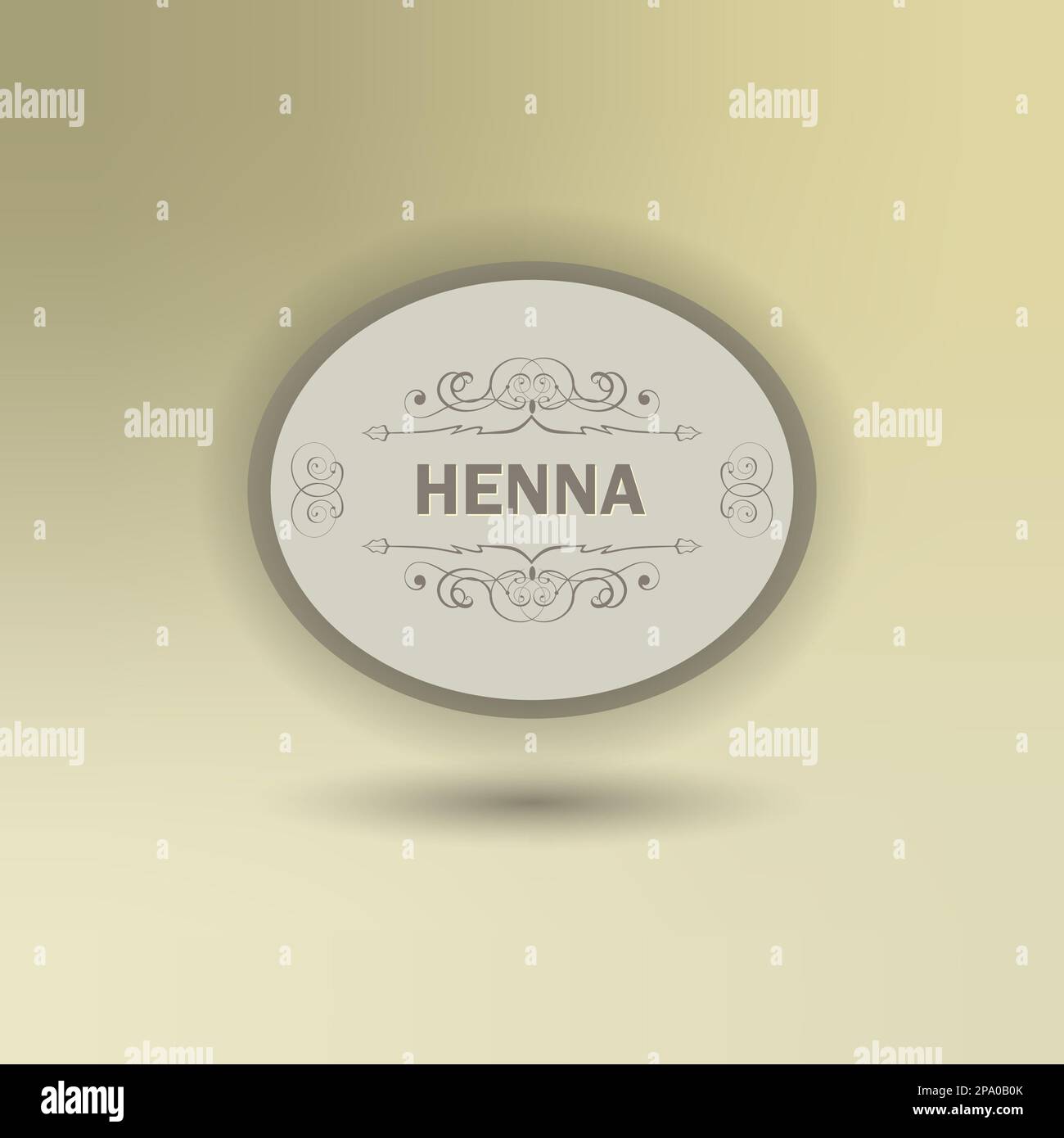 HENNA TEXT LABEL, HENNA STICKER, MEHNDI STICKER, MEHNDI LABEL Stock