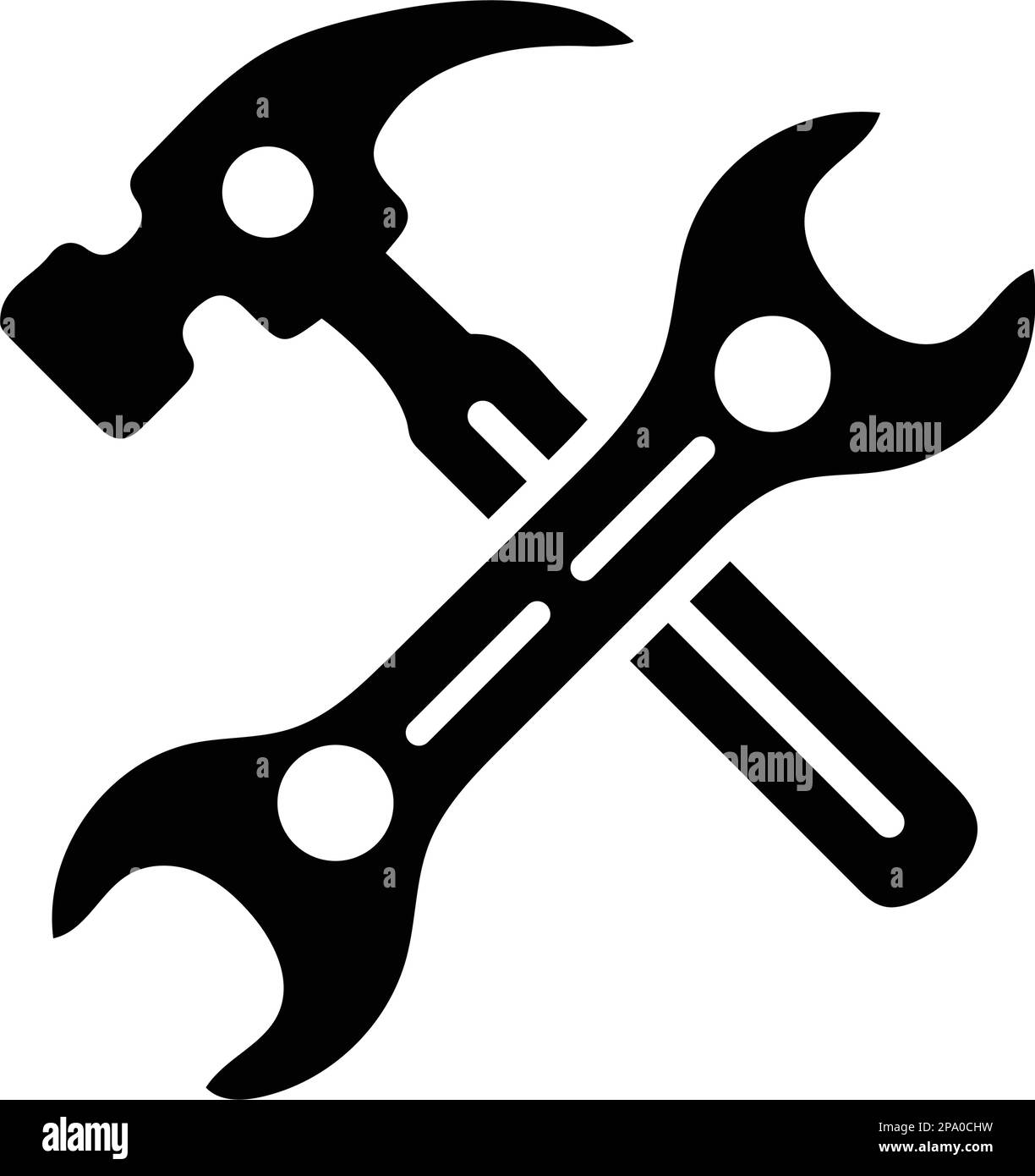 Hammer, wrench, screw driver, Maintenance tools icon. Perfect for use