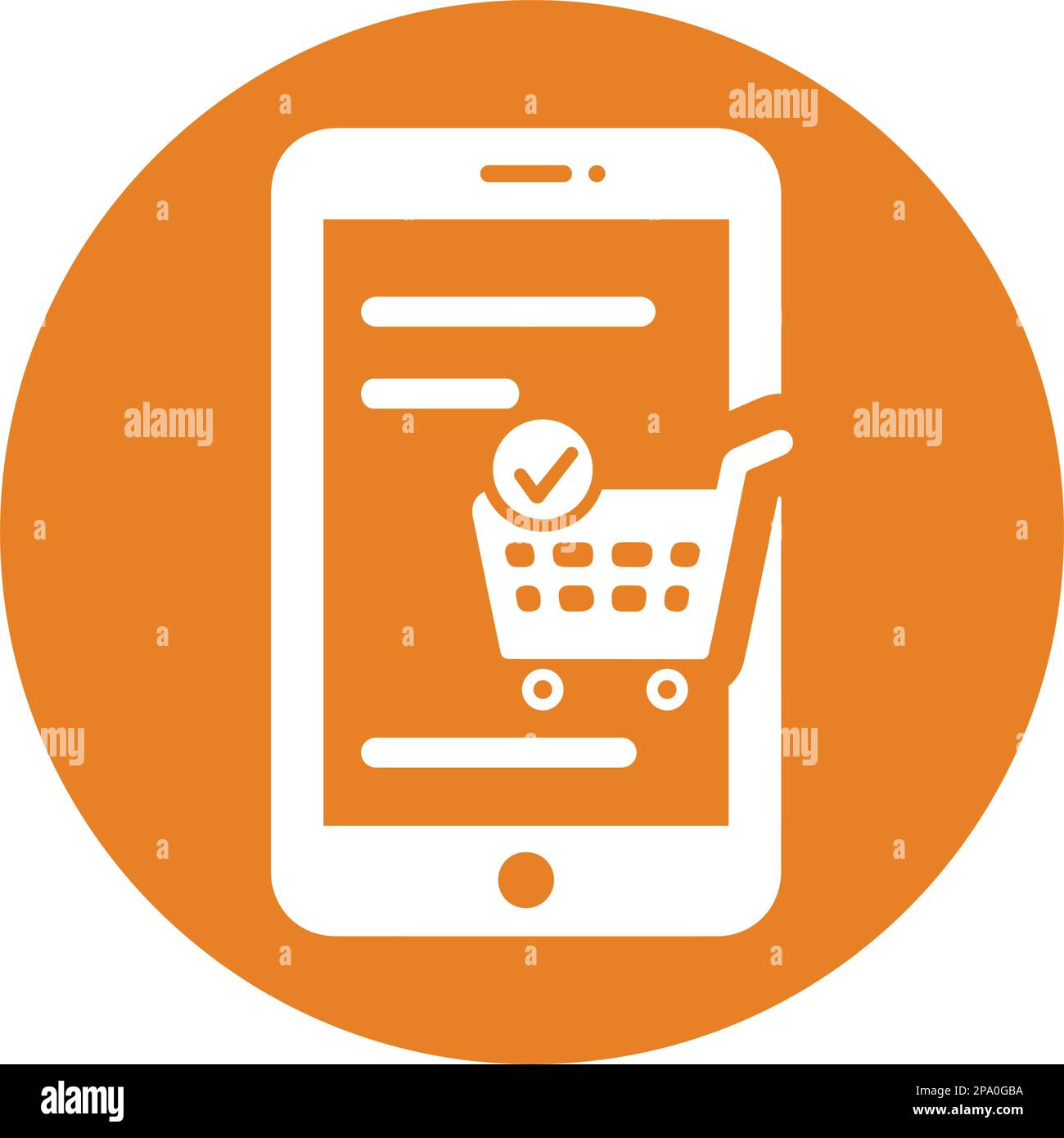 Mobile shopping icon, vector graphics for various use Stock Vector ...
