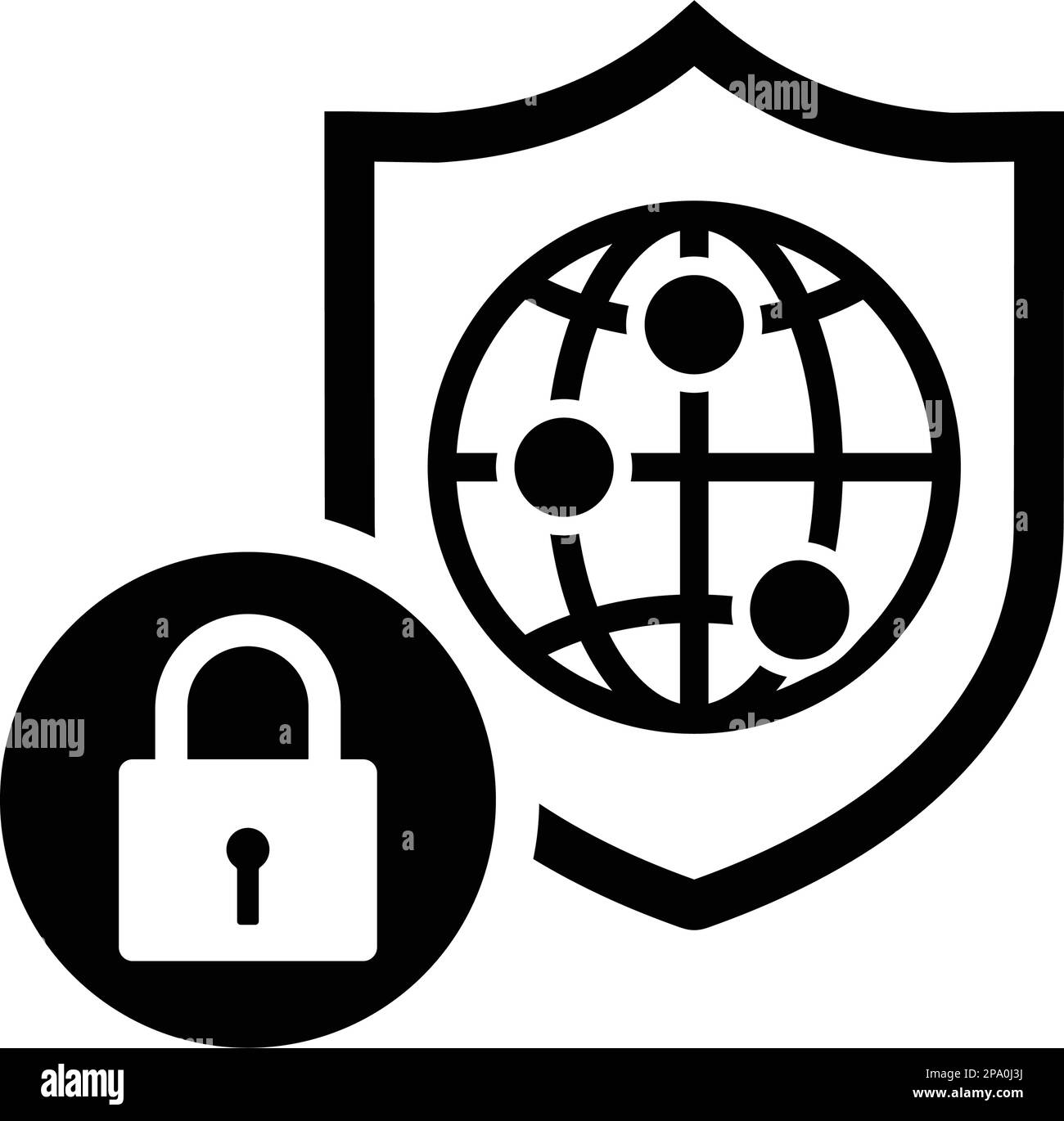 Safety, network security icon. Flat style vector EPS use in