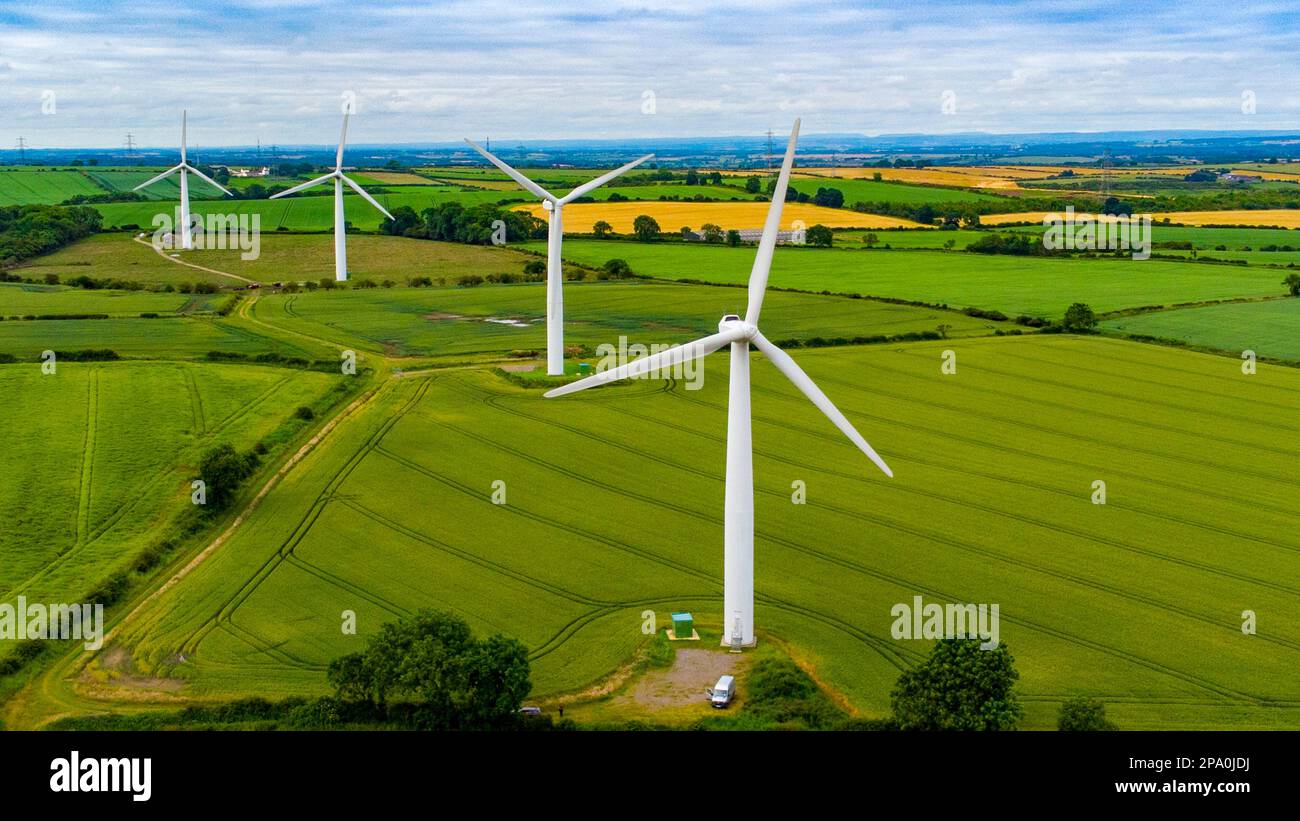 Trimdon Grange Windfarm Stock Photo Alamy