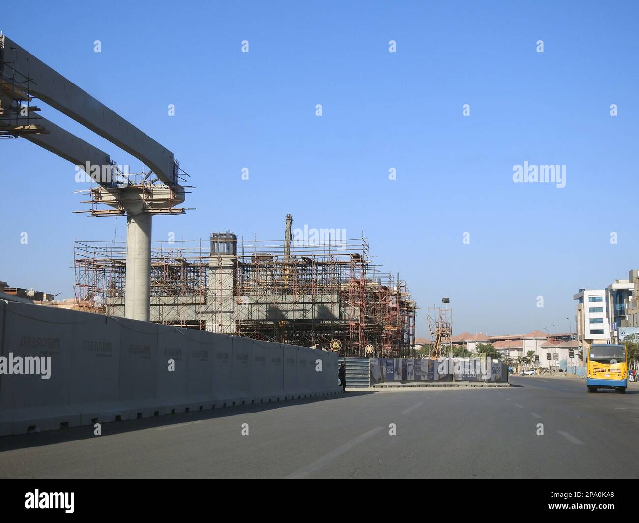 Cairo, Egypt, March 11 2023 Cairo monorail site that is under