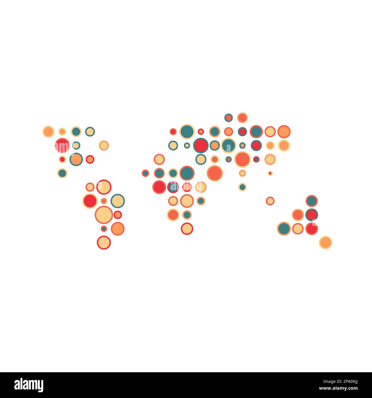 World Map Silhouette Pixelated generative pattern illustration Stock Vector