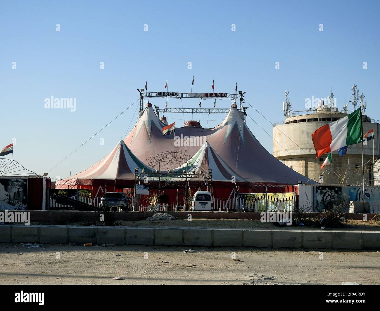 Cairo, Egypt, March 11 2023 Mundial circo Italiano, The Italian circus