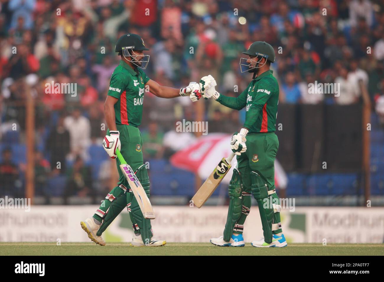 Nazmul hasan Shanto and Liton Kumar Das during Bangladesh-England 1st ...