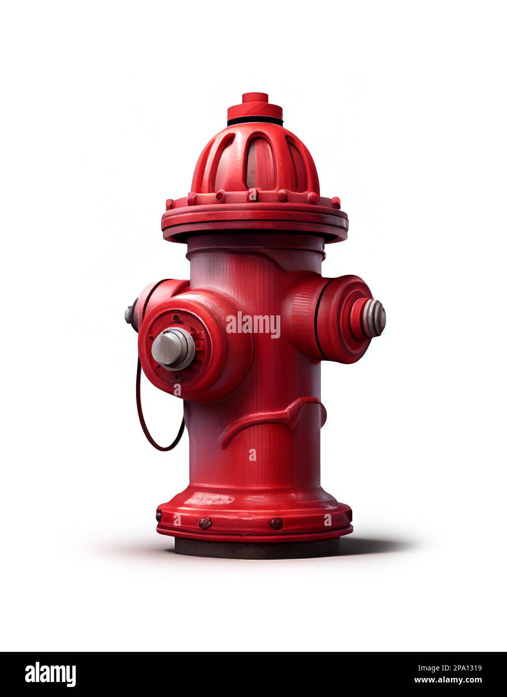 Red hydrant isolated on the white background, created with generative ...