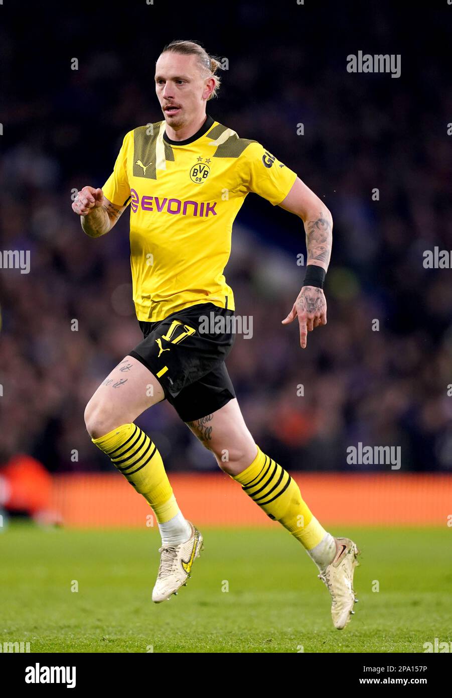 Borussia Dortmund's Marius Wolf during UEFA Champions League round of sixteen second leg match at Stamford Bridge, London. Picture date: Tuesday March 7, 2023. Stock Photo