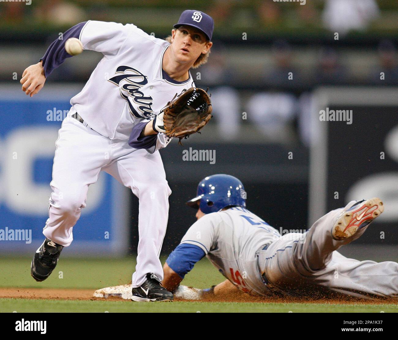 San Diego Padres shortstop Khalil Greene makes the play to first base for  the out against the Arizona Diamondbacks during a baseball game on Tuesday,  April 24, 2007, in Phoenix. Greene went