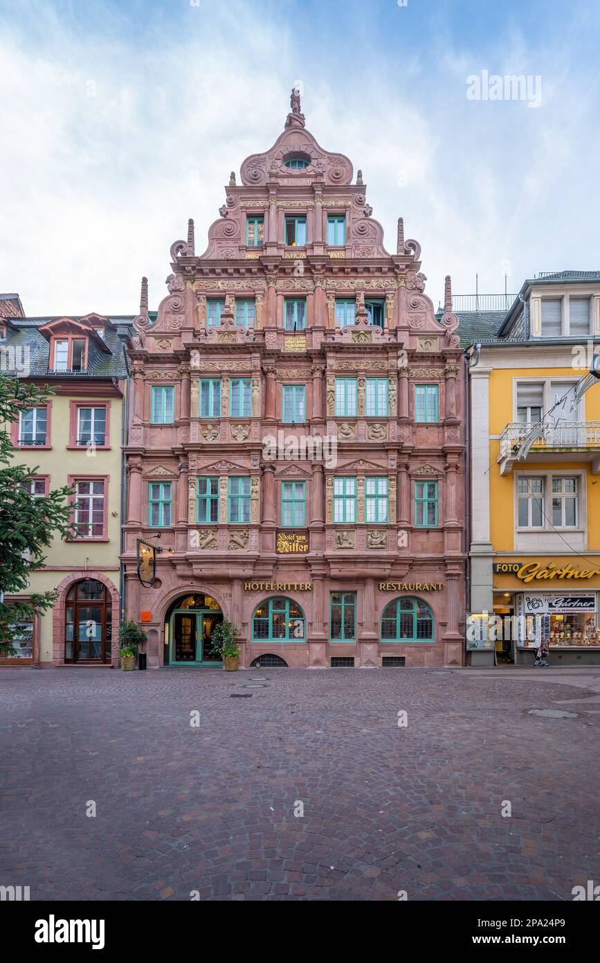 Haus zum Ritter (Knights House) - Heidelberg, Germany Stock Photo