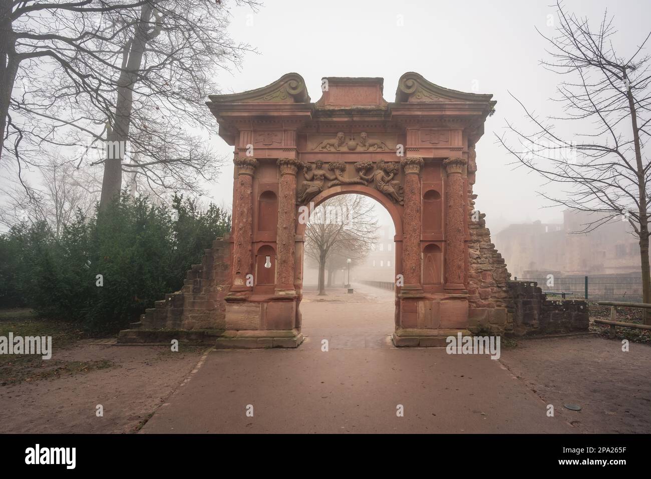 Elisabethentor gate at Heidelberg Castle - Heidelberg, Germany Stock ...