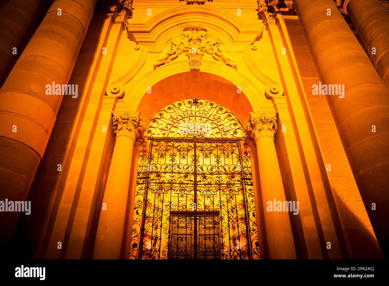 Ancient catholic church in syracuse sicily its structure is