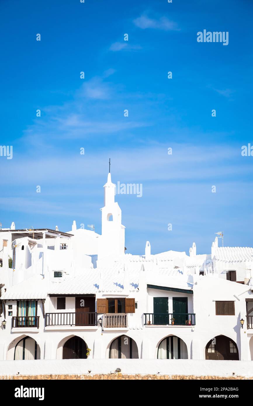Binibequer Vell (Binibequer village) in Menorca, Spain. Amazing travel destination for prestige tourism Stock Photo