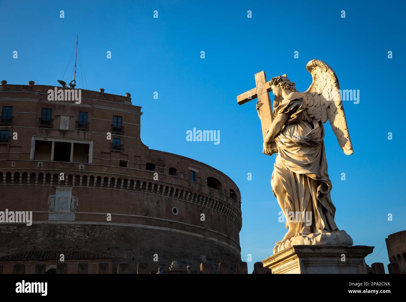 Spirituality Rome Rome, statue of an angel on the bridge in front of Castel SantAngelo ...