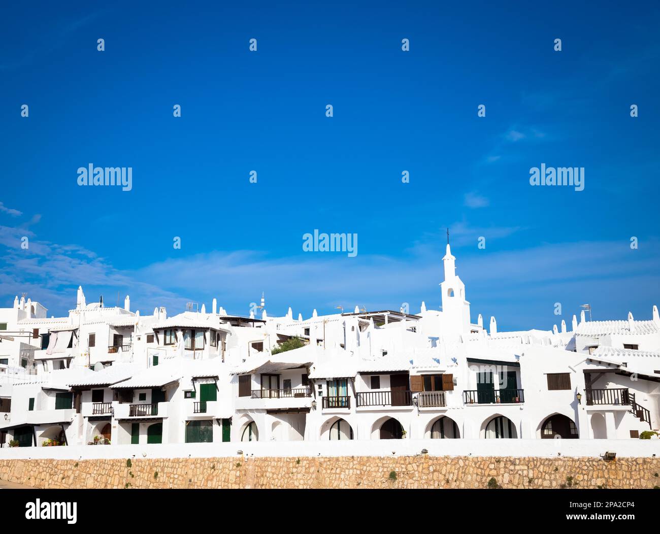 Binibequer Vell (Binibequer village) in Menorca, Spain. Amazing travel destination for prestige tourism Stock Photo