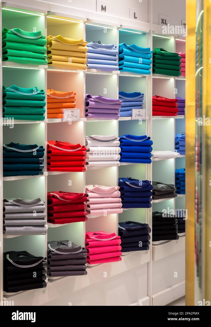 Polo top shirts display