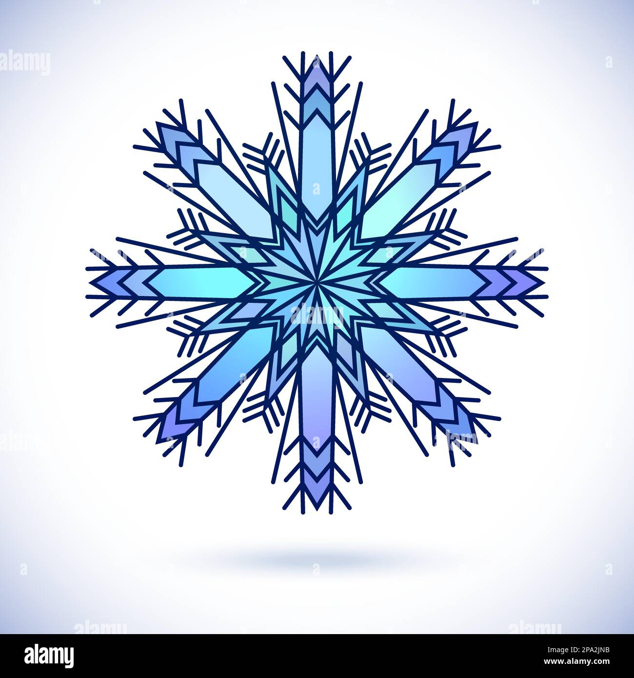 Snowflake, Isolated design element, Vector illustration Stock Vector ...