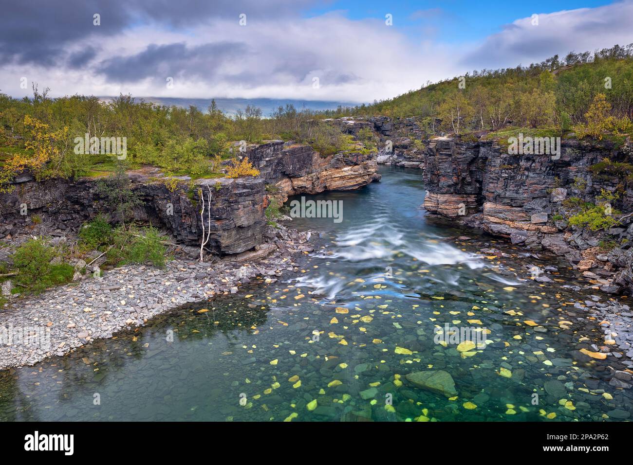 Abisko Canyon, Abiskojakka River, Abiskojakka, Abisko National Park ...