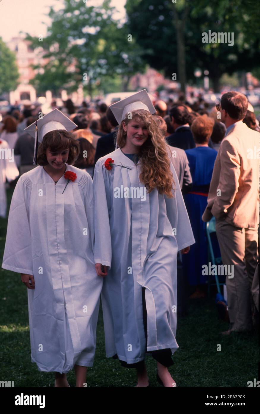 High School graduates at Hanover High School in Hanover, New Hampshire