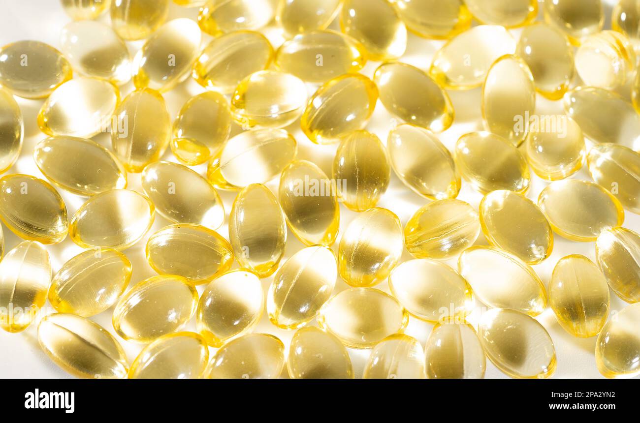 Vitamin D, omega 3, omega 6, Food supplement oil filled fish oil, vitamin A, vitamin E, flaxseed