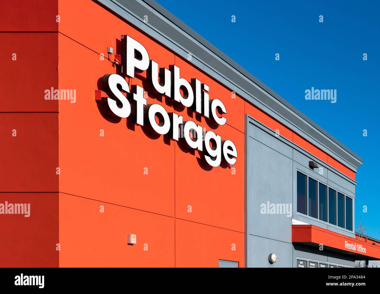 Public Storage self storage facility in Naples, Florida. Stock Photo