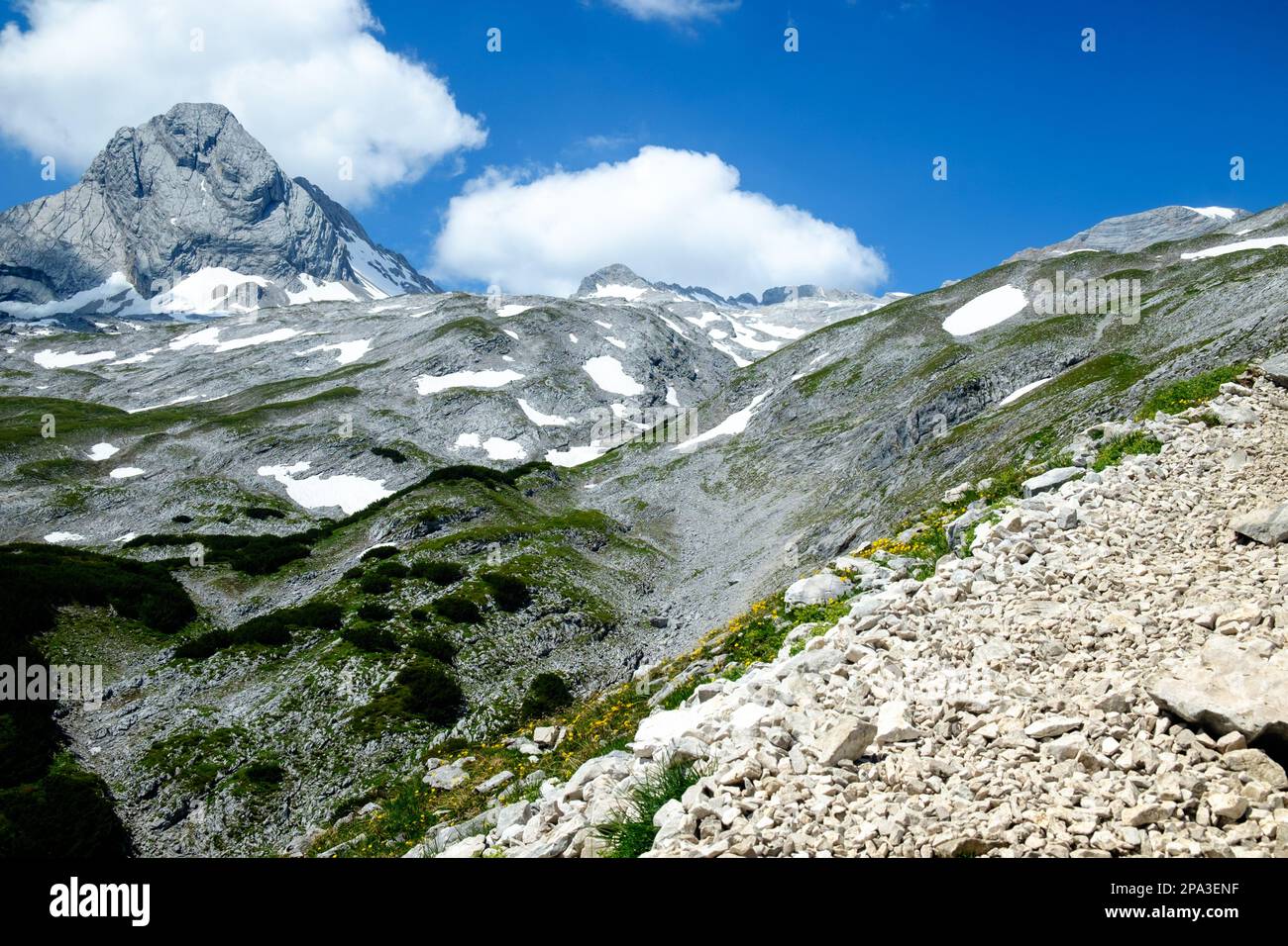 Am Aufstieg zur Zugspitze Stock Photo